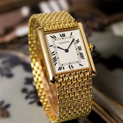 classic cartier tank watch.